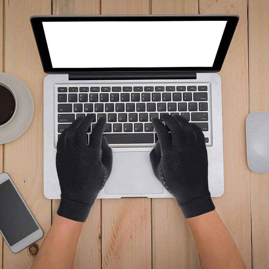 pair of red leather gloves close up white background