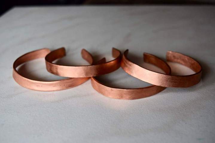 Hand Made Bracelet Made of Metals Such As Silver, Copper, Brass and Gold.  Stock Image - Image of decoration, wooden: 180276051