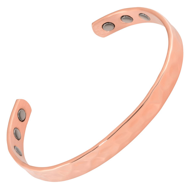 hammered copper magnet bracelet
