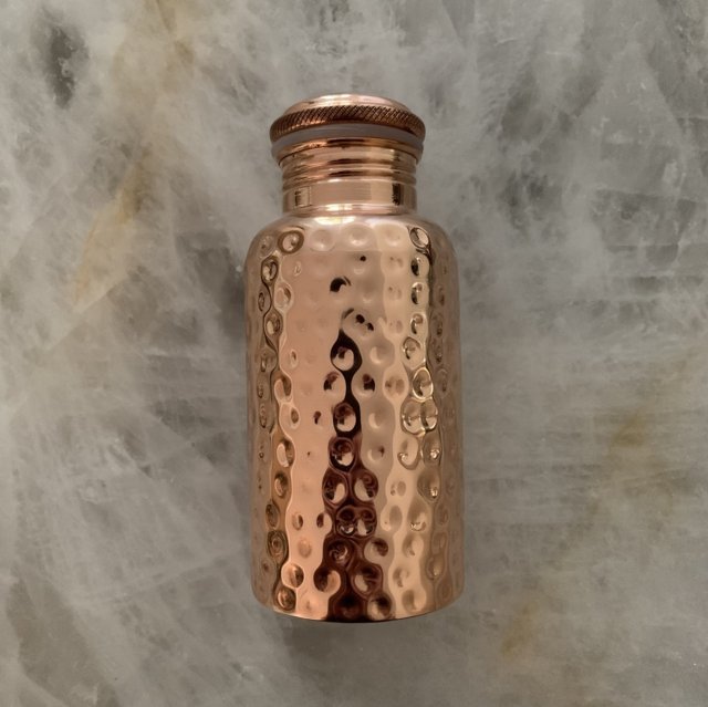 Copper H2O Copper Water Bottle 10 oz 300 ml Hammered