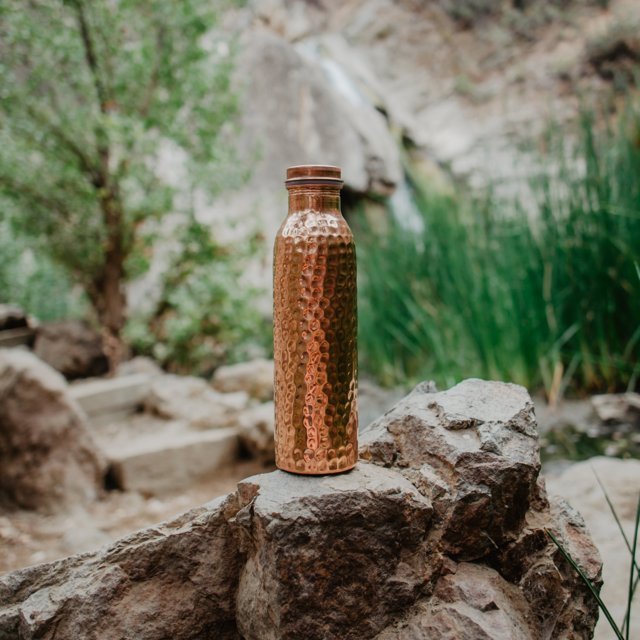 Copper Water Bottle | Amazing Health benefits | Ayurveda | Handmade 20 oz / 600 ml / Hammered