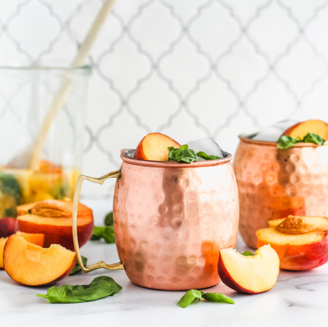 100% Copper Moscow Mule Mugs (Hammered - 16 Ounces - Set of 2)